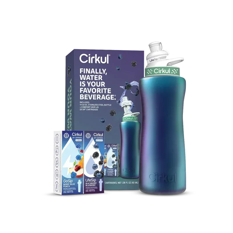 Whimsical Doughnut 32oz. Chameleon Stainless Steel Bottle Starter Kit 95KR - Playful Star & Heart Shaped Geometric NeeDoh - Default Title