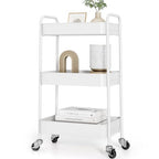 Modern TOOLF 3-Tier Rolling Cart - Metal Utility Storage Organizer Collection