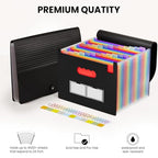 Eco-Friendly Sooez 24 Pockets Expanding File Folder with Collection