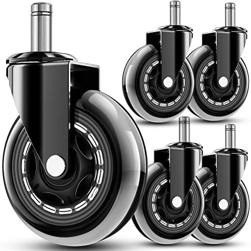 Modern RidRed Office Chair Wheels - Replacement Rubber for Daily Use