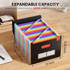 Eco-Friendly Sooez 24 Pockets Expanding File Folder with Collection