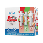 Natural Fruit Flavored LifeSip 6-Pack Variety Pack PN3A - Zero-Calorie Multi-Flavor Sip Pods for Water Bottle - Default Title