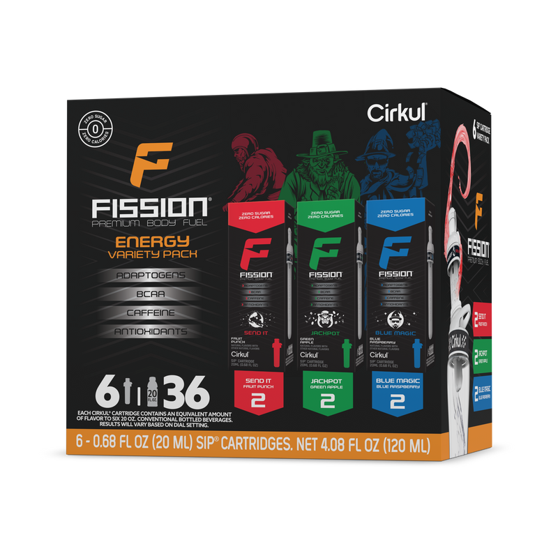Zero-Calorie Fission 6-Pack Variety Pack 97EI - Vitamin-Infused Natural Refreshing Flavor Core - Default Title