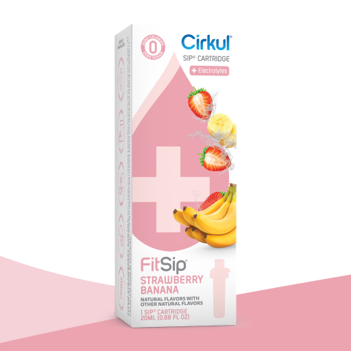 Natural Fruit Flavored FitSip Strawberry Banana 0KFS - Zero-Calorie Multi-Flavor Sip Pods for Water Bottle - Default Title