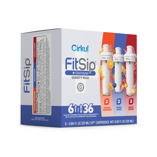 Zero-Calorie FitSip 6-Pack Variety Pack HE3H - Zero-Calorie Multi-Flavor Sip Pods for Water Bottle Detail
