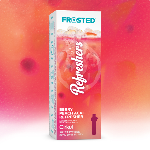 Natural Fruit Flavored Frosted Berry Peach Acai Refresher 6837 - Sugar-Free Fruit Flavor Cartridge Refill - Default Title
