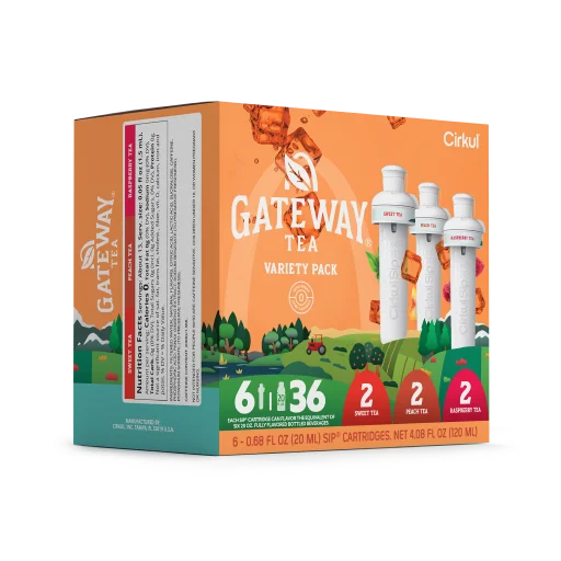 Vitamin-Infused Gateway Tea 6-Pack Variety Pack HM0F - Vitamin-Infused Natural Refreshing Flavor Core Detail