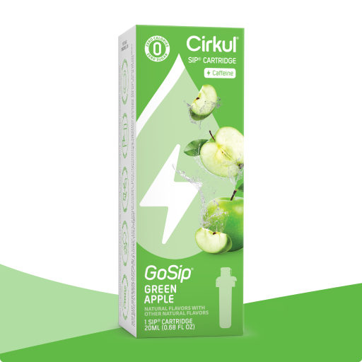 Natural Fruit Flavored GoSip Green Apple U1U4 - Electrolyte Hydration Enhanced Taste Cartridges - Default Title